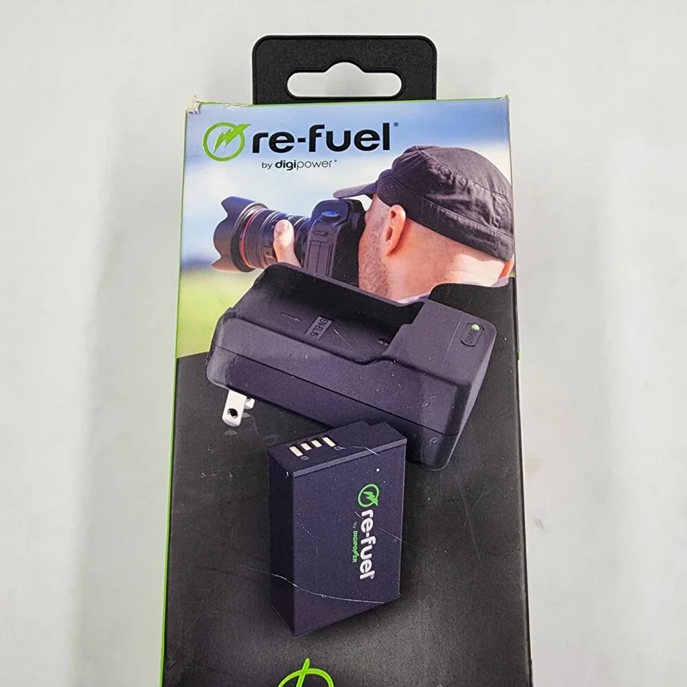 Re-Fuel By Digipower Canon Camera Duo Battery & Charger Fast Charging - Black